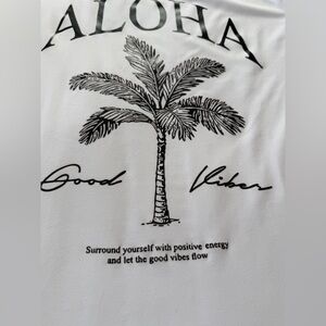 ALOHA Collection Black and White Graphic Tee